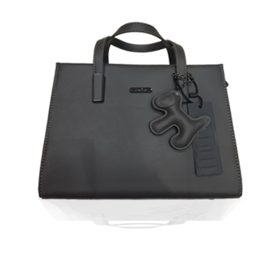 SYMPHONY - Solid Tote Bag with Detachable Strap and Zip Closure